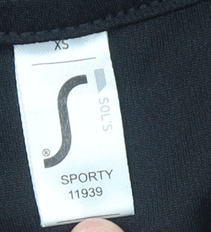 SOL'S Sporty Men's Black XS Short Sleeve Crew Neck Athletic T-Shirt