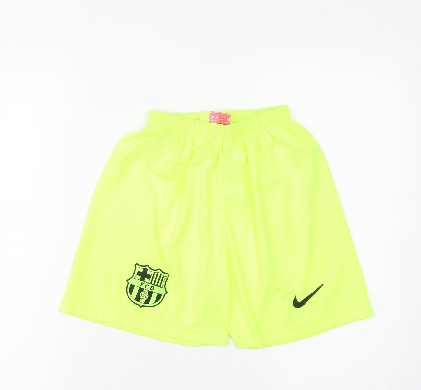 Nike Boys Yellow Athletic Football Shorts Size 164 Polyester