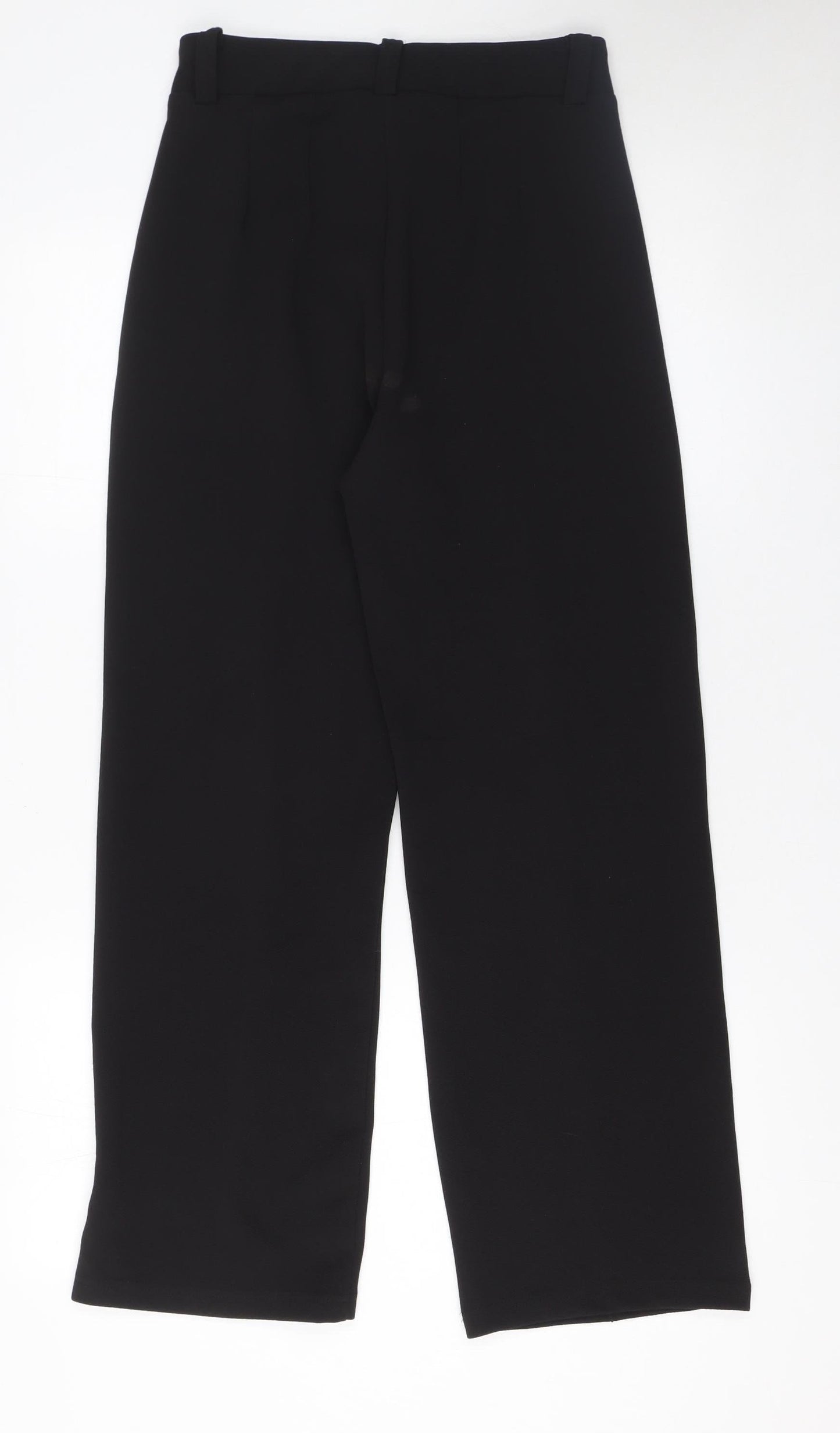 Kotty Women Black High Waist Straight Trousers Size 10