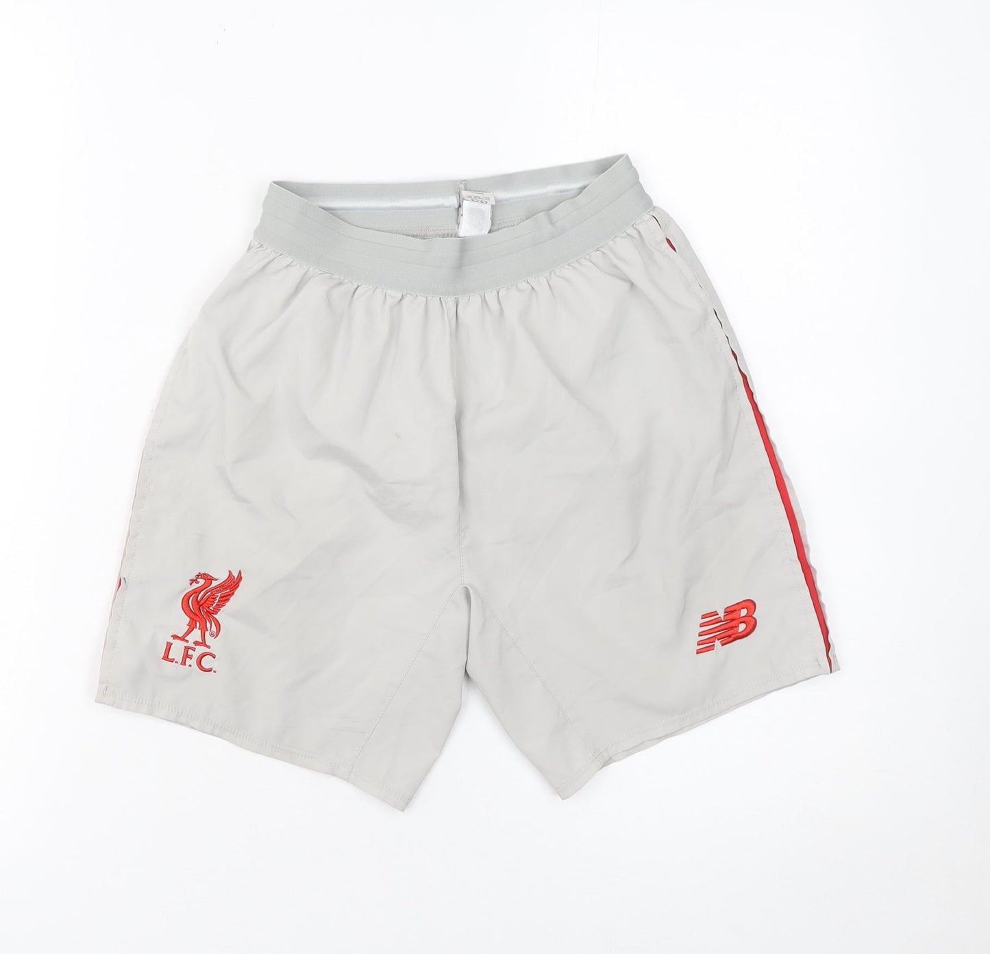 New Balance Boys Grey LFC Athletic Shorts Size 146 Lightweight Quick Dry