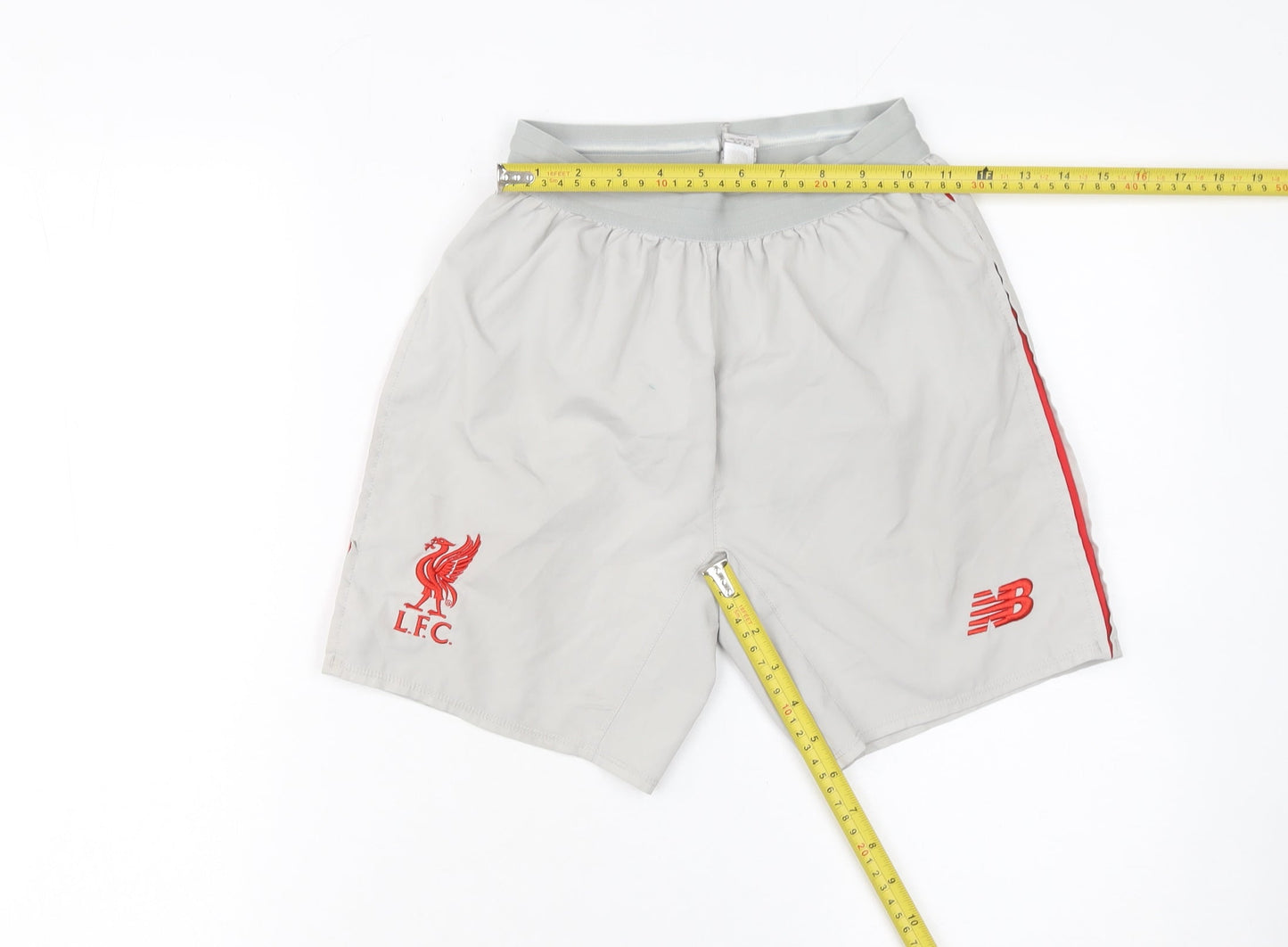 New Balance Boys Grey LFC Athletic Shorts Size 146 Lightweight Quick Dry