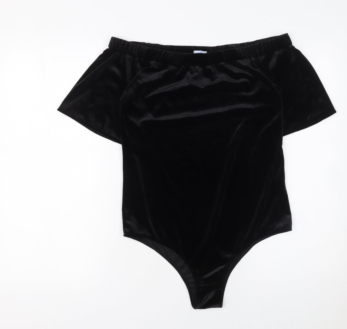 Blue Vanilla Women's Black Velvet Off Shoulder Bodysuit M