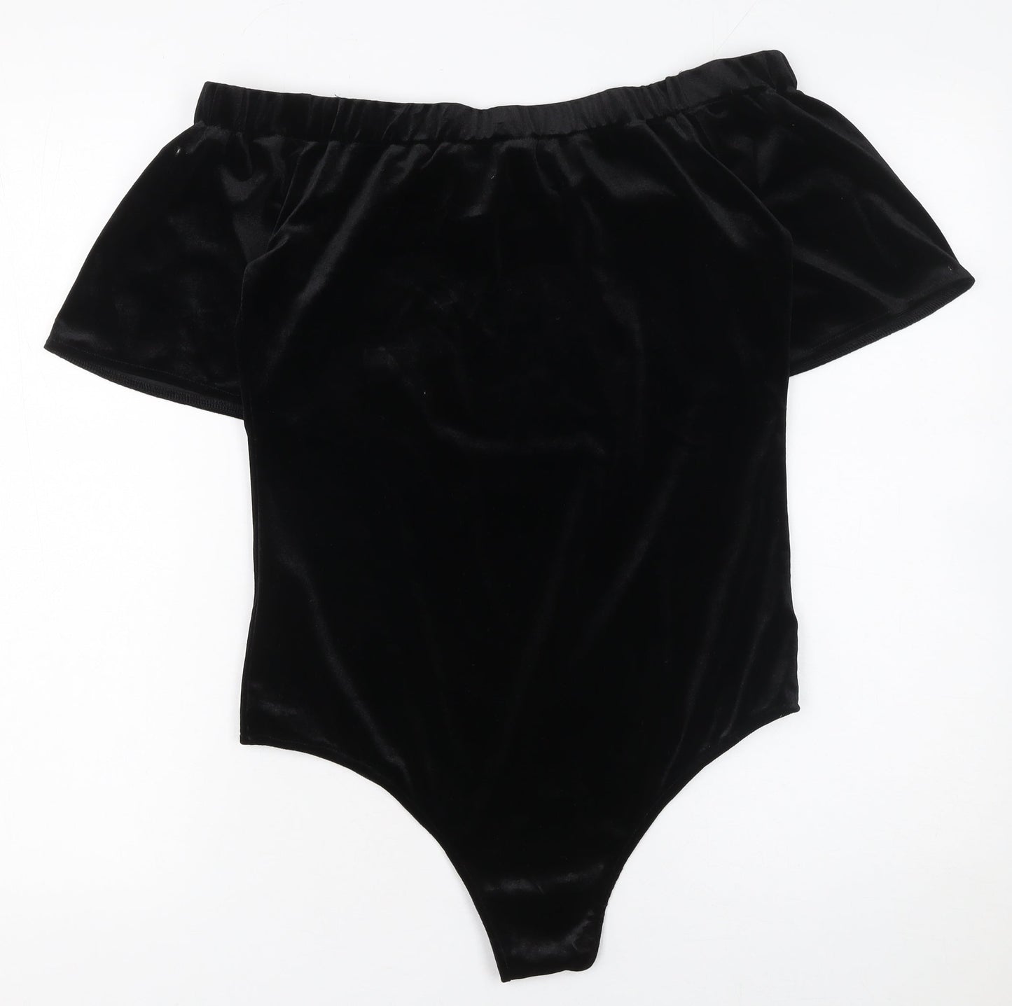 Blue Vanilla Women's Black Velvet Off Shoulder Bodysuit M