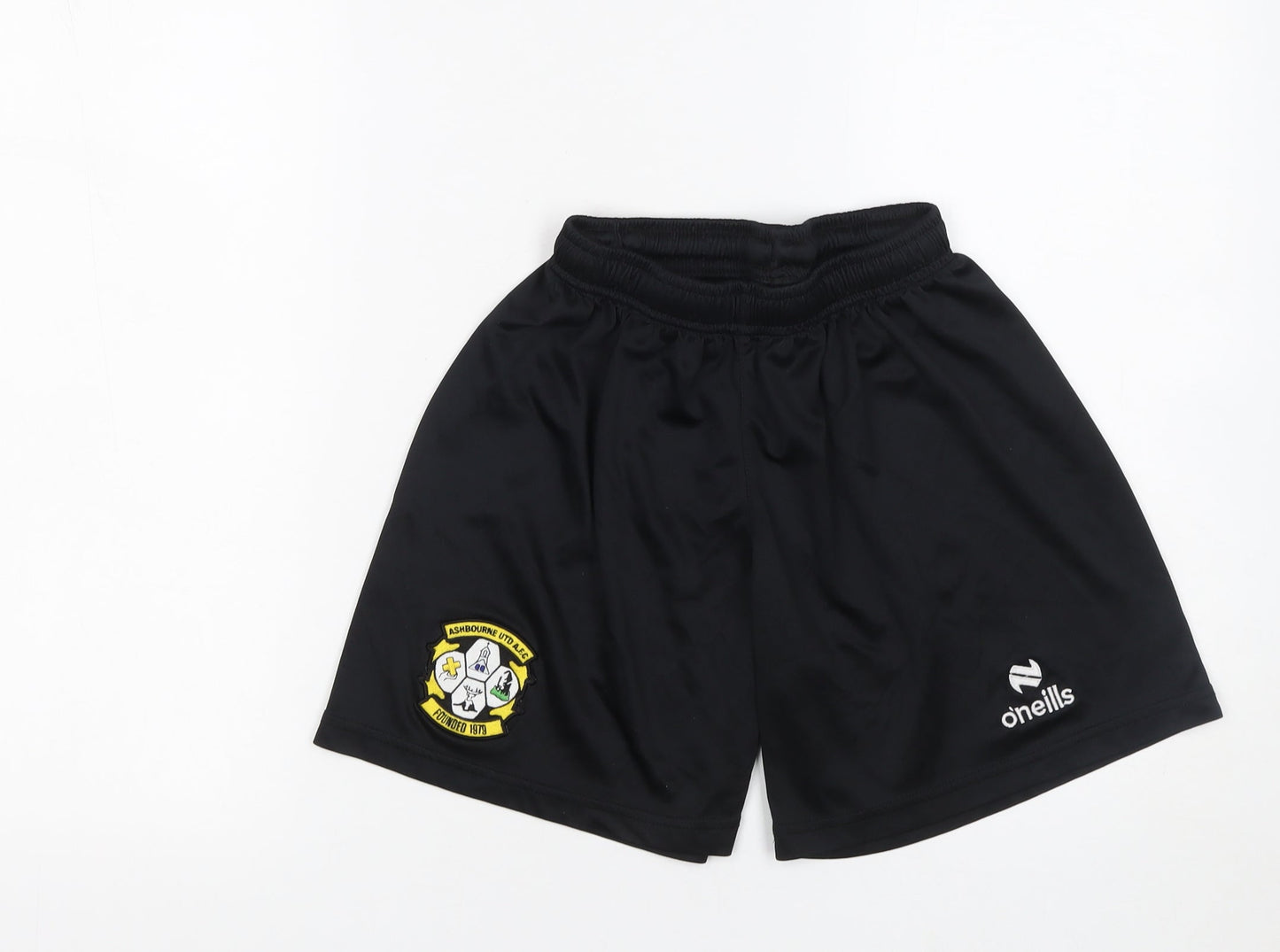 O'Neills Boys Black Athletic Football Shorts 10-11 Years Polyester