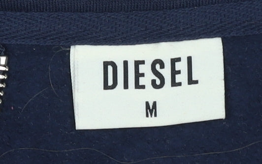 Diesel Women’s Navy Colourblock 1/4 Zip Sweatshirt M