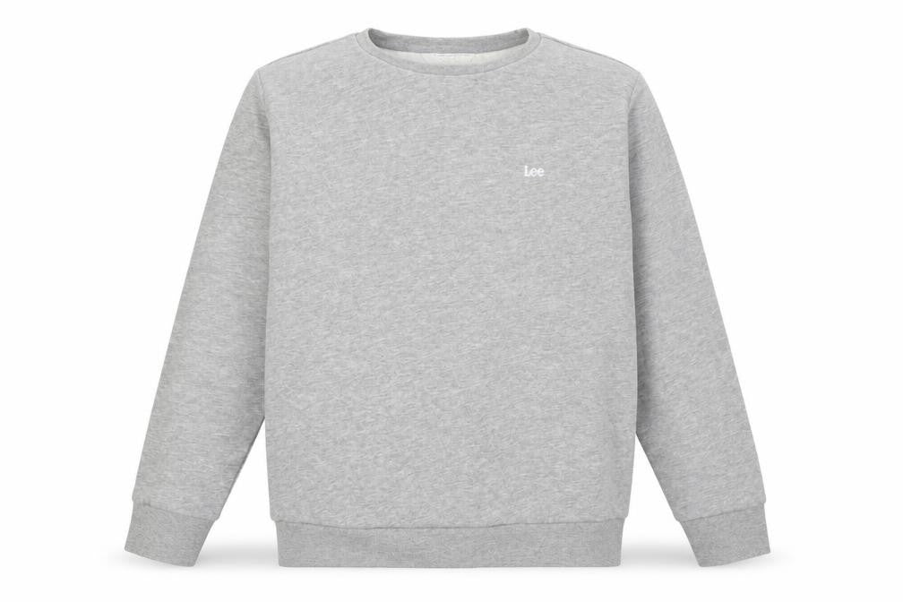 Lee Mens Grey Regular Fit Crew Neck Sweatshirt Size M
