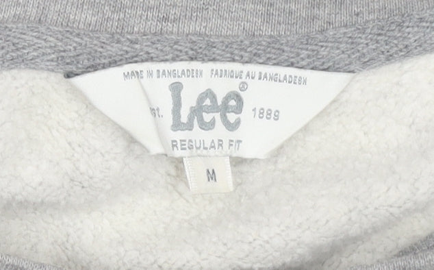 Lee Mens Grey Regular Fit Crew Neck Sweatshirt Size M