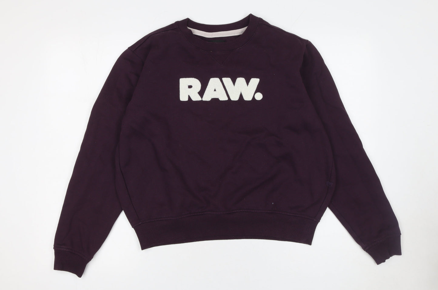 G-Star RAW Womens Purple Crew Neck Pullover Sweatshirt Size M
