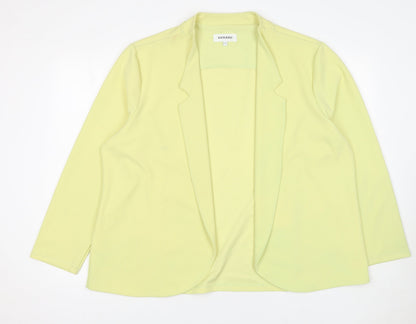 Additional front view of Gerard Women’s Yellow Blazer, size UK 22, Open Front Stretch Jacket