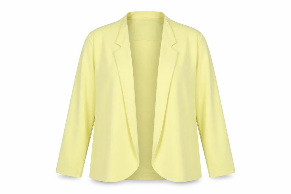 Gerard Women’s Yellow Blazer Size 22 Open Front Stretch Jacket