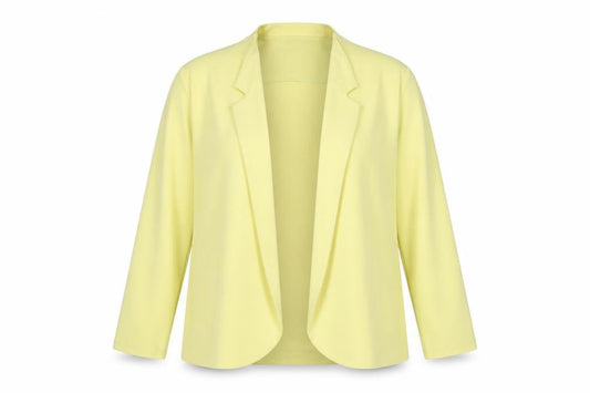 Gerard Women’s Yellow Blazer Size 22 Open Front Stretch Jacket