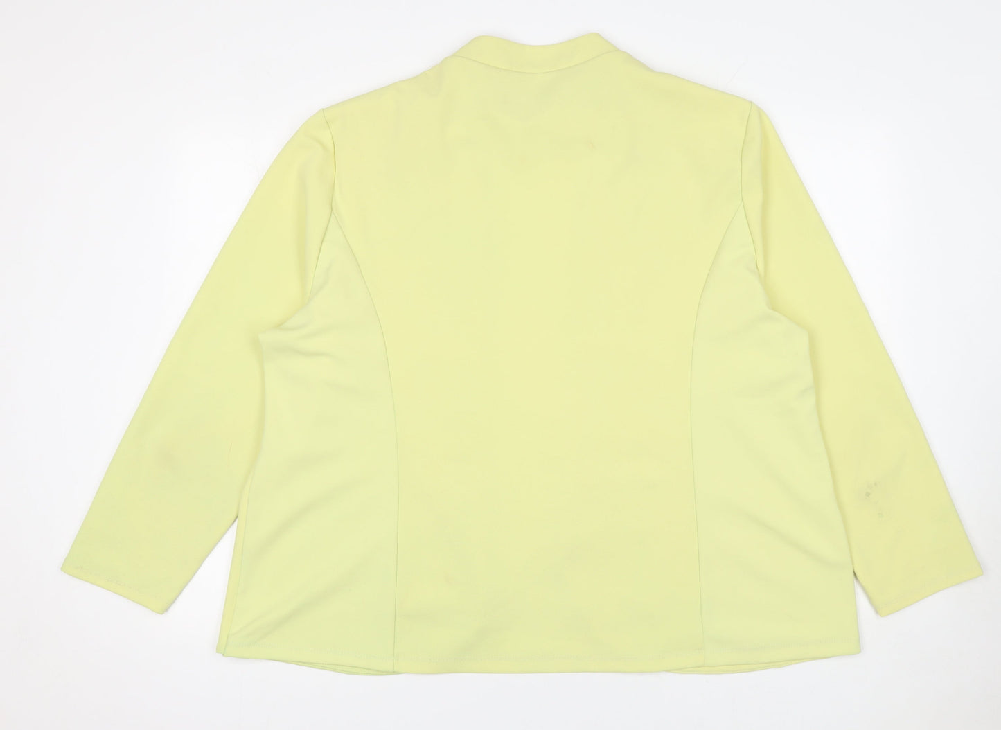 Gerard Women’s Yellow Blazer Size 22 Open Front Stretch Jacket