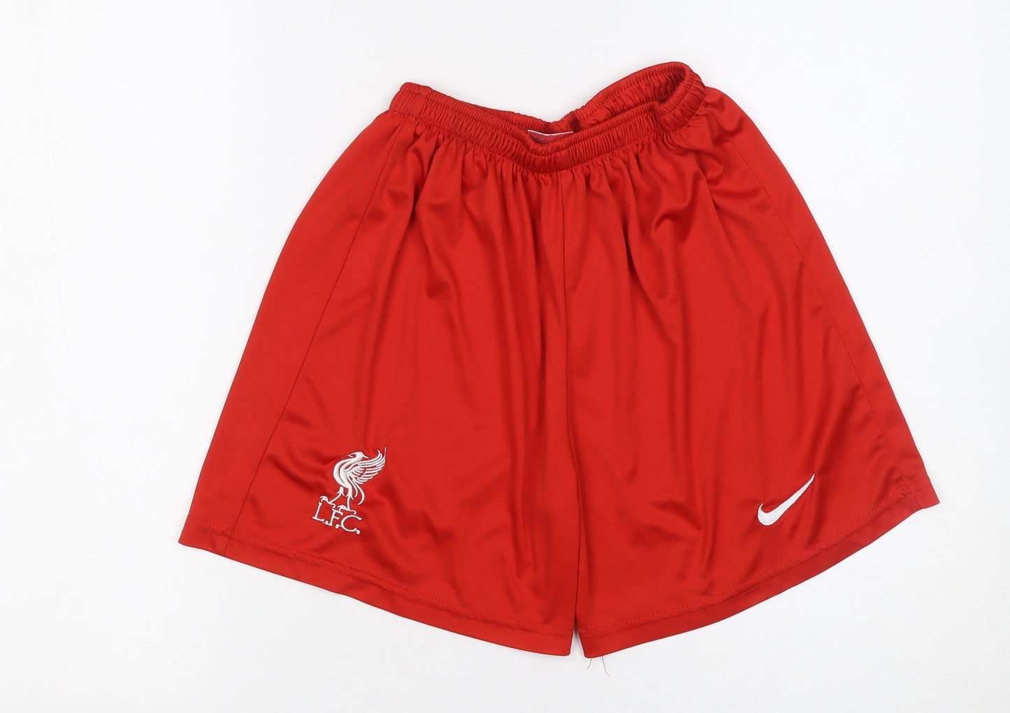 Nike Boys Red Athletic Football Shorts Size 164 Breathable Activewear