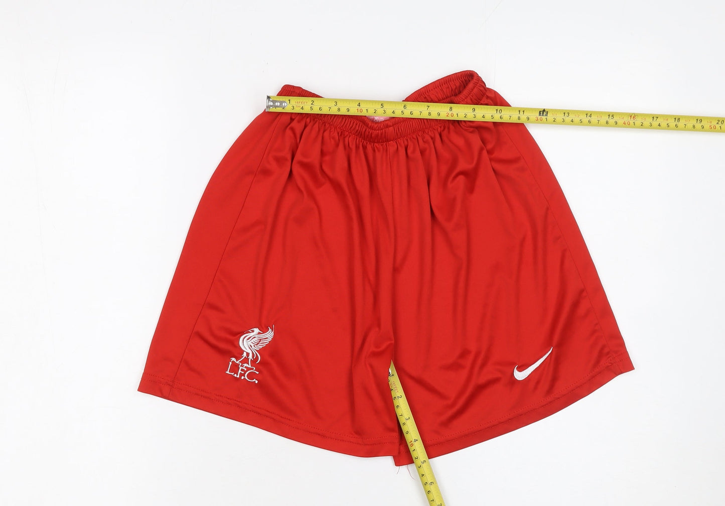 Nike Boys Red Athletic Football Shorts Size 164 Breathable Activewear