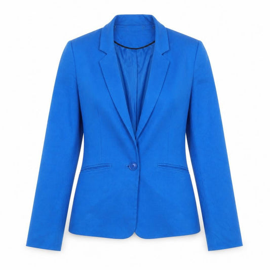Awear Women Blue Size 10 Tailored One-Button Blazer Jacket