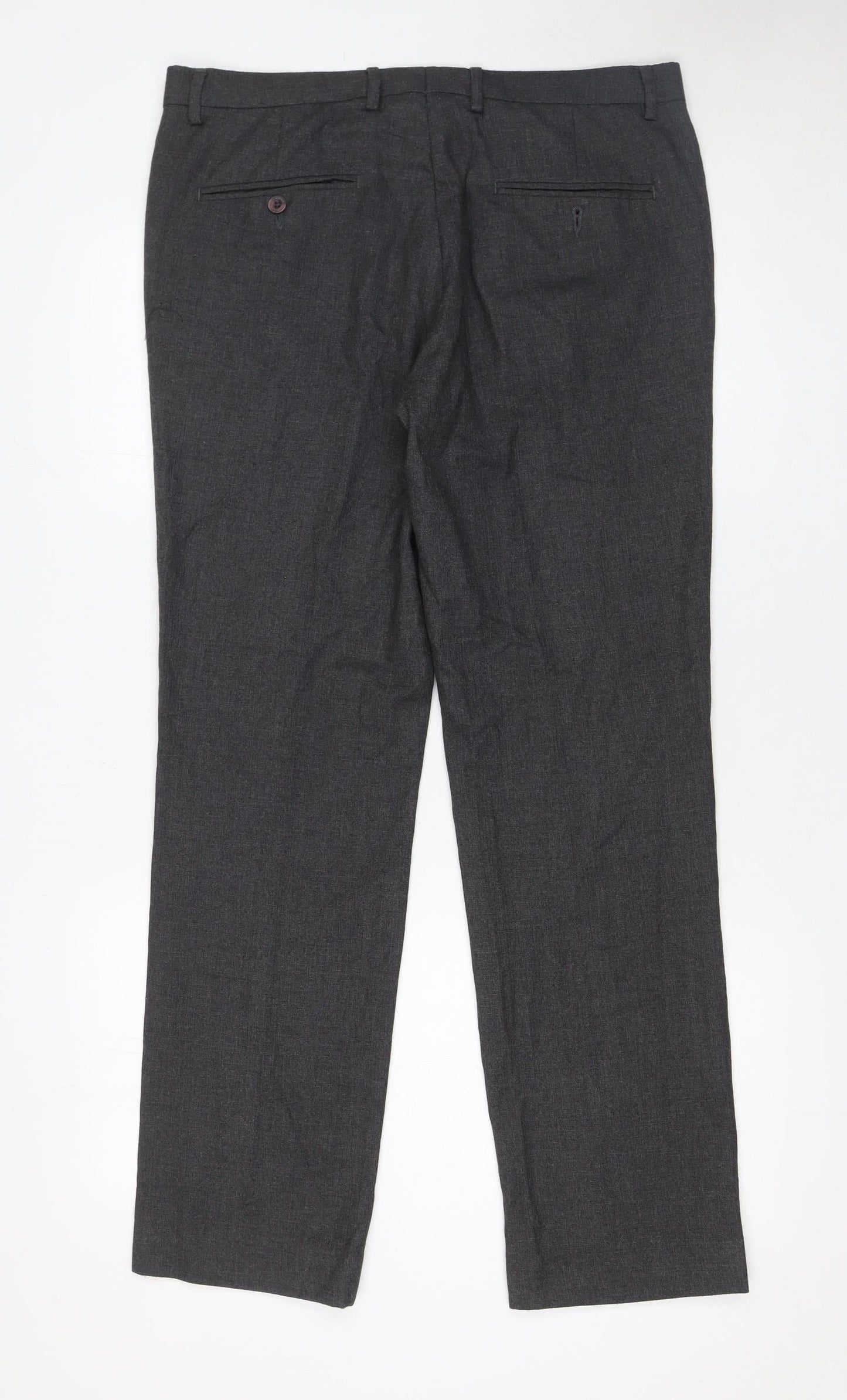 John Miller Mens Grey Slim Fit Dress Pants Trousers 86 cm L