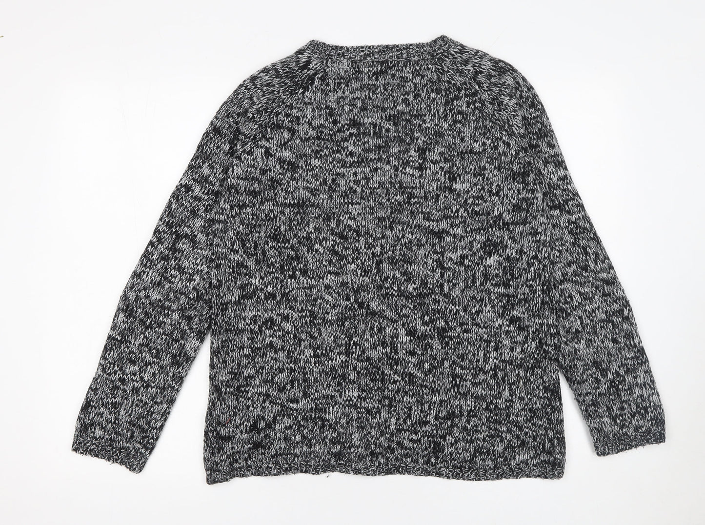 Heart & Soul Women's Black White Heart Knit Jumper Size 12