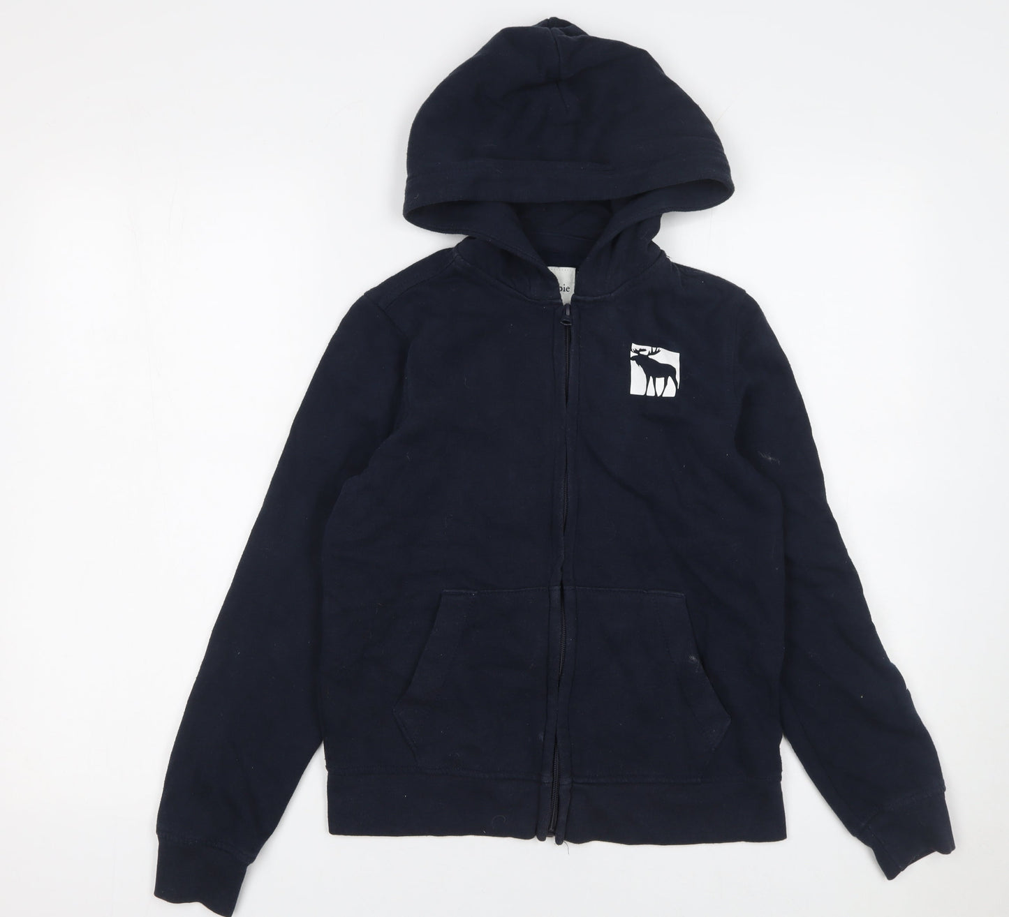 Abercrombie Kids Boys Black Full Zip Fleece Hoodie 11-12 Years
