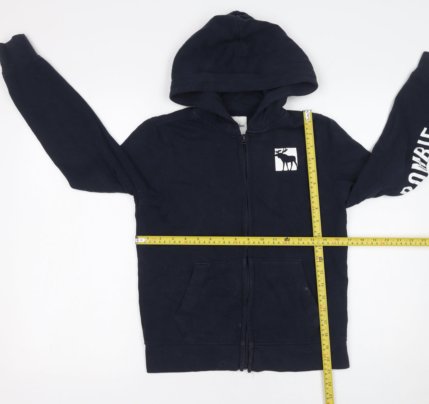 Abercrombie Kids Boys Black Full Zip Fleece Hoodie 11-12 Years