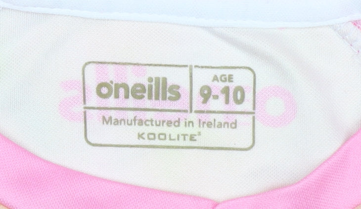 O'Neills Girls Pink Horse Print T-Shirt 9-10 Years Lightweight Activewear Top