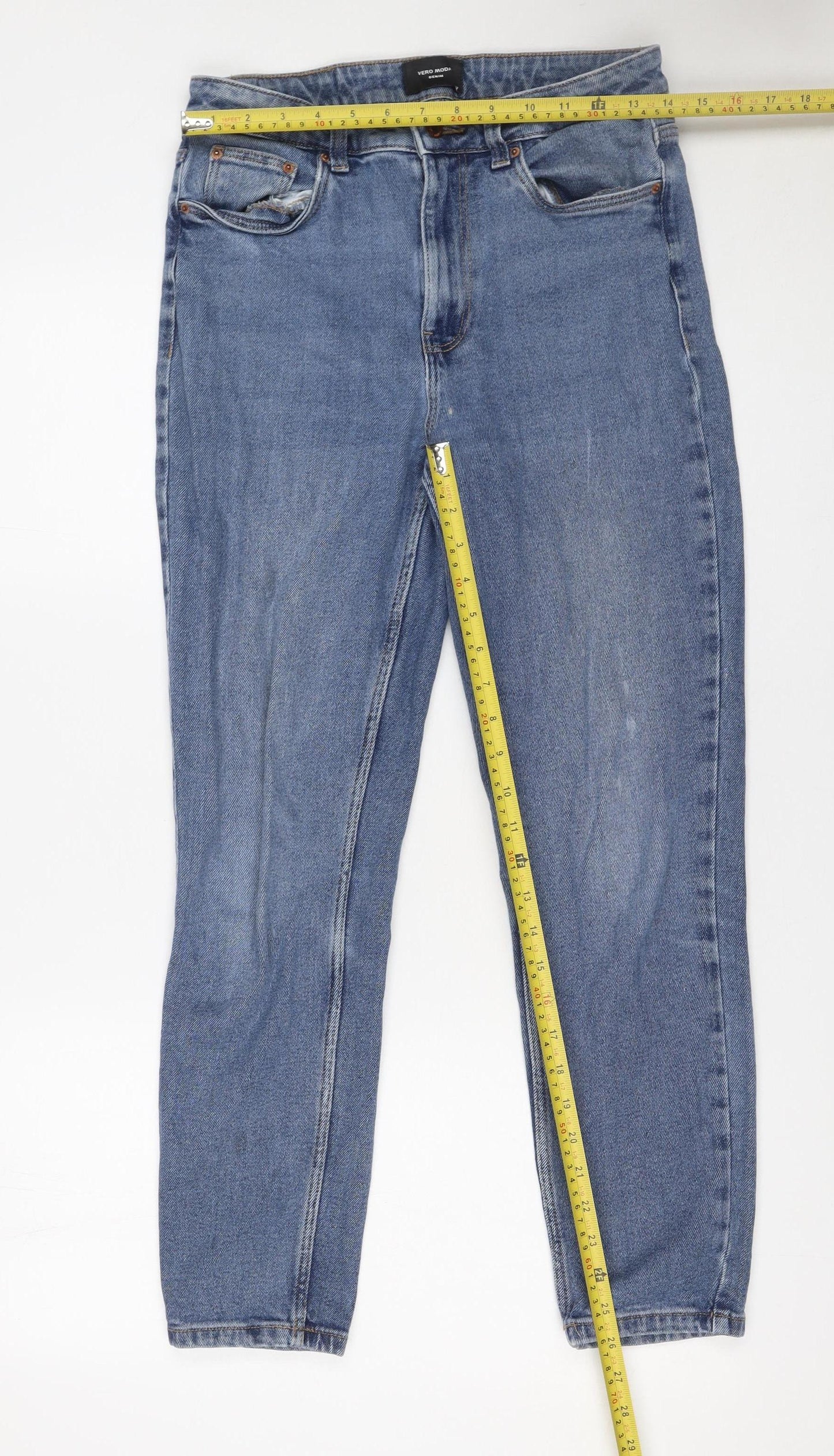Vero Moda Womens Blue High Rise Skinny Denim Jeans Size 10