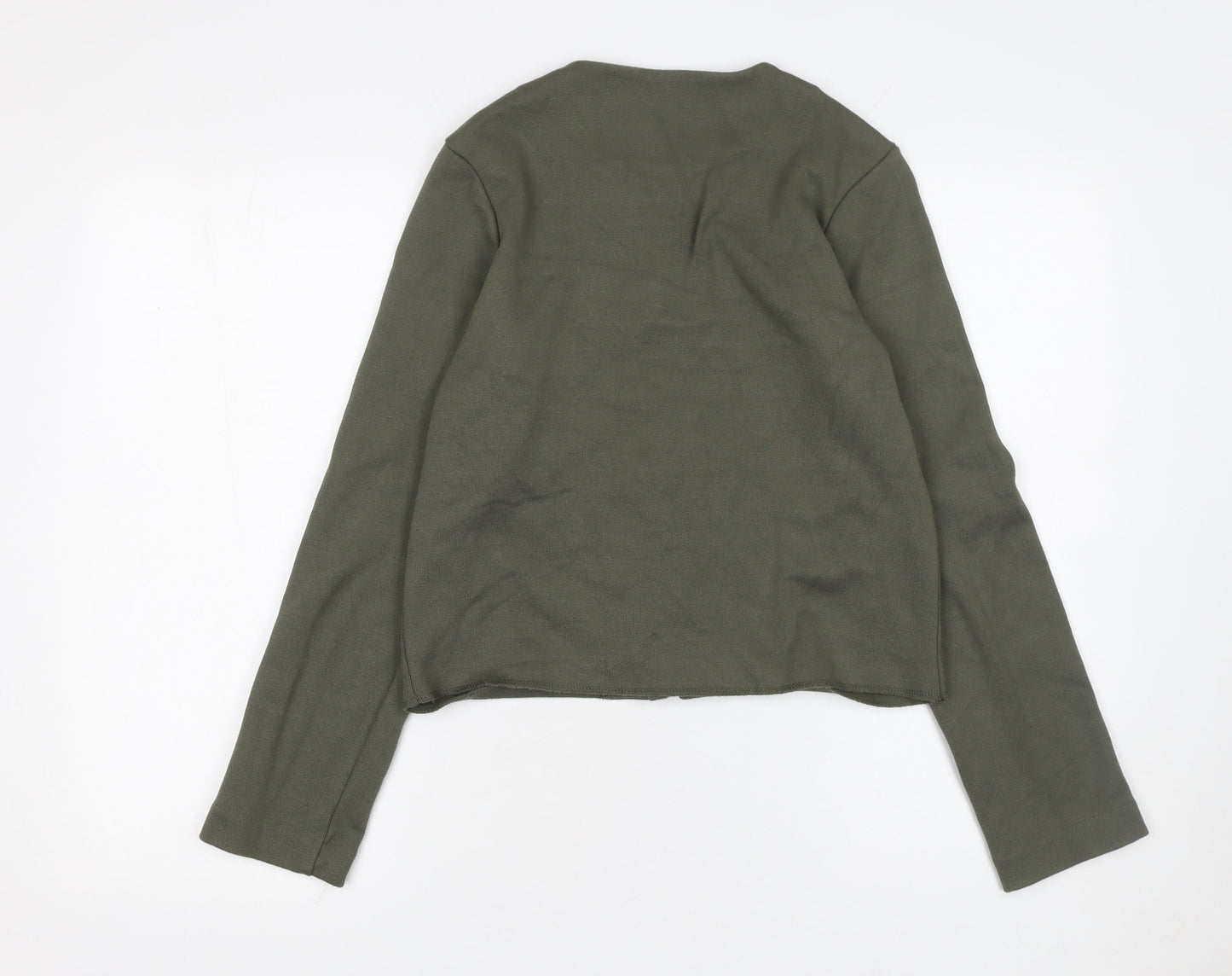 H&M Womens Khaki Green Cardigan Button Front Long Sleeve Size S