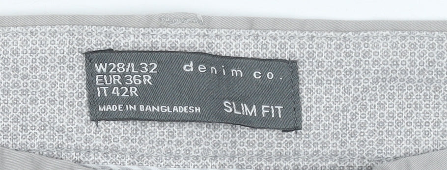 Denim Co. Mens Beige Slim Fit Chino Trousers W28 L32