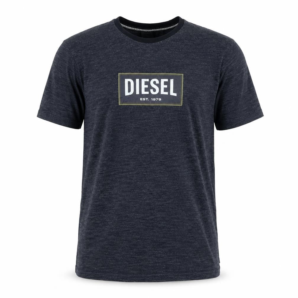Diesel Men’s Black Logo Crew Neck Short Sleeve T-Shirt Size L