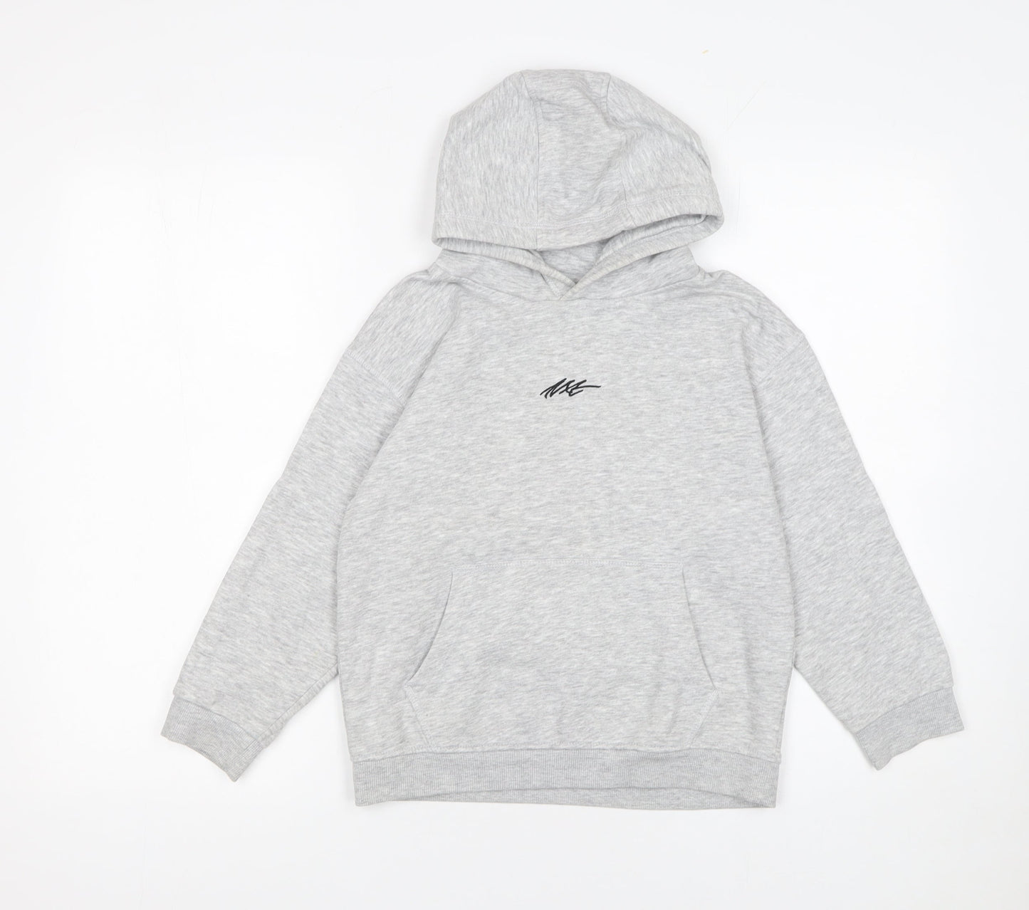 Next Boys Grey Pullover Hoodie 8 Years Cotton Blend Casual Sweatshirt