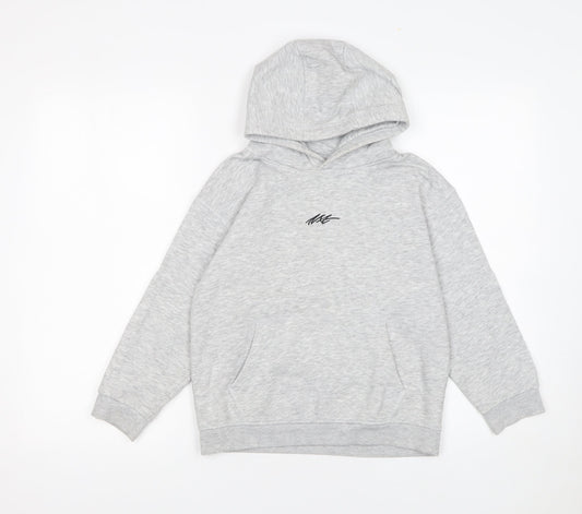 Next Boys Grey Pullover Hoodie 8 Years Cotton Blend Casual Sweatshirt