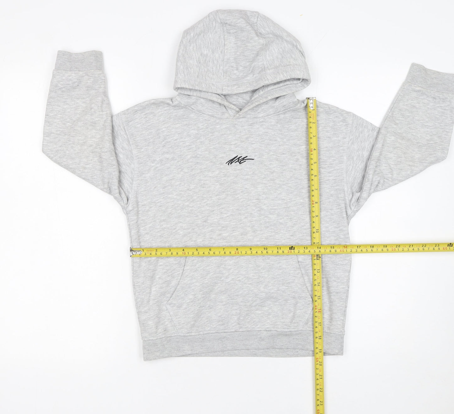 Next Boys Grey Pullover Hoodie 8 Years Cotton Blend Casual Sweatshirt