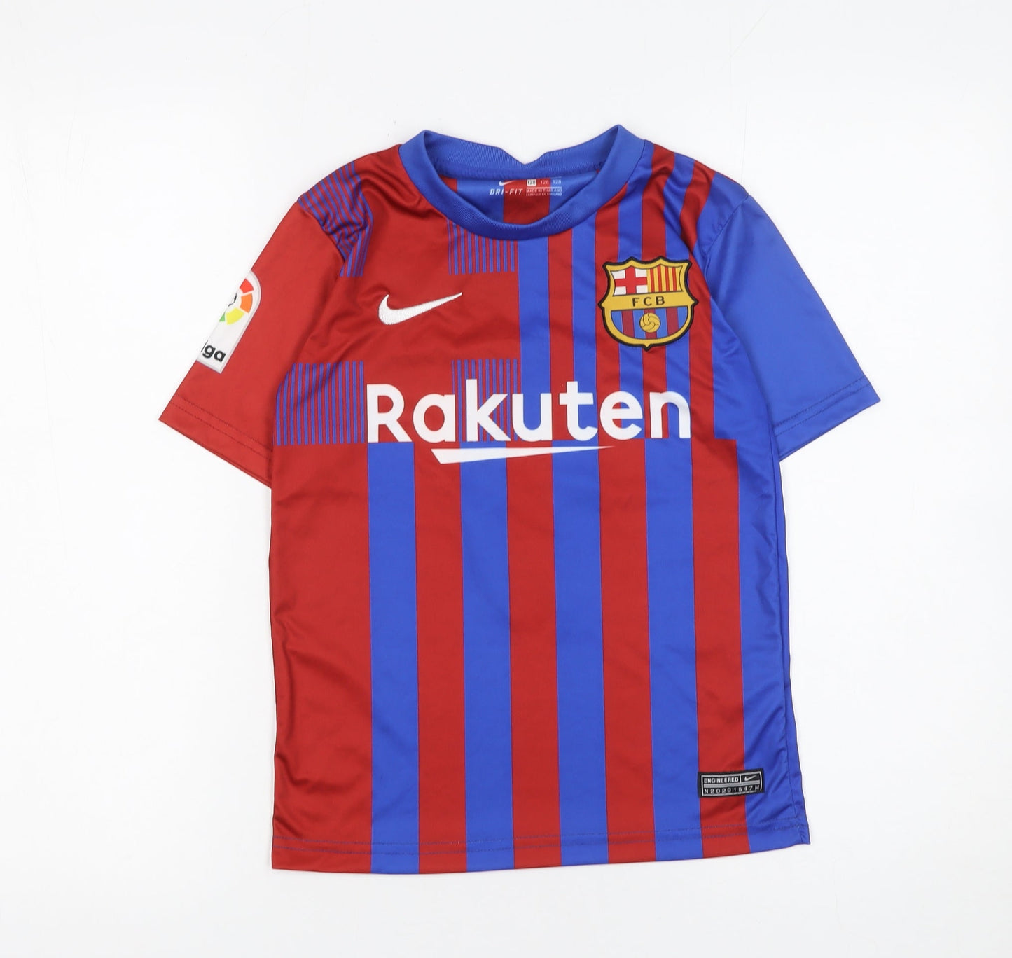 Nike Boys Red Blue Barcelona FC Football Shirt 8 Years Jersey Dri-Fit