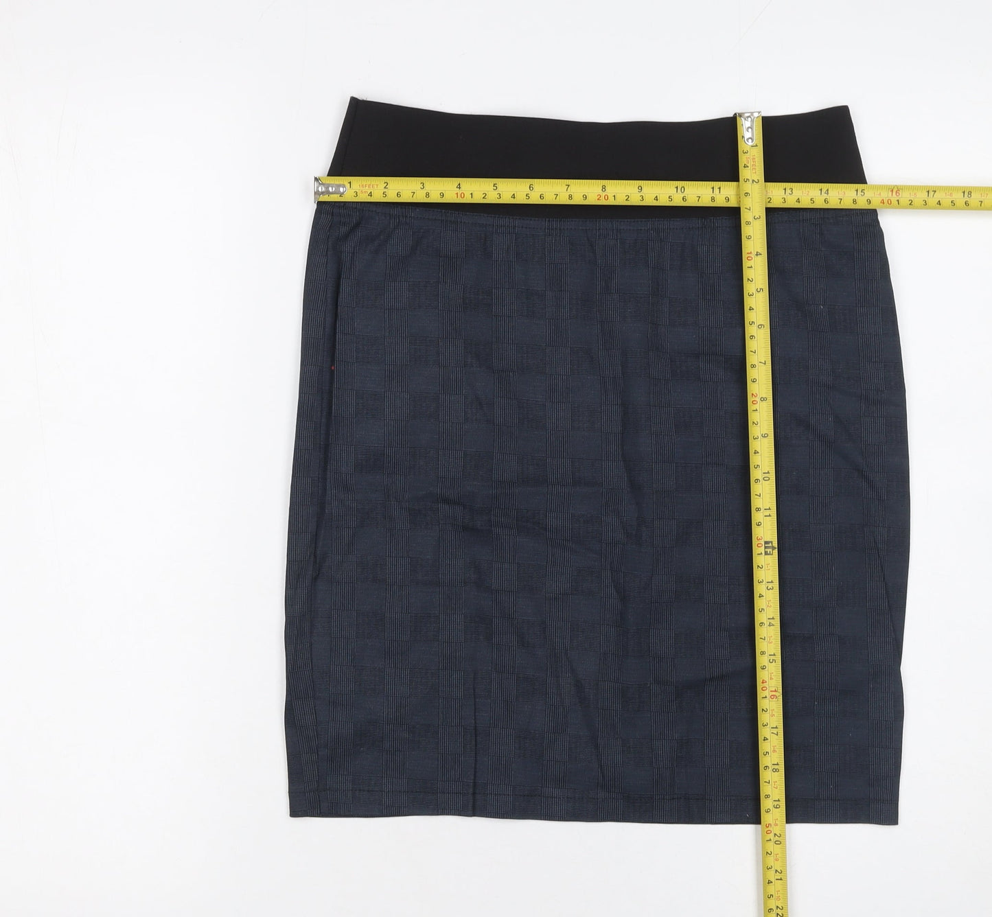 Jobis Women Blue Cotton Stretch Pencil Skirt Size 14