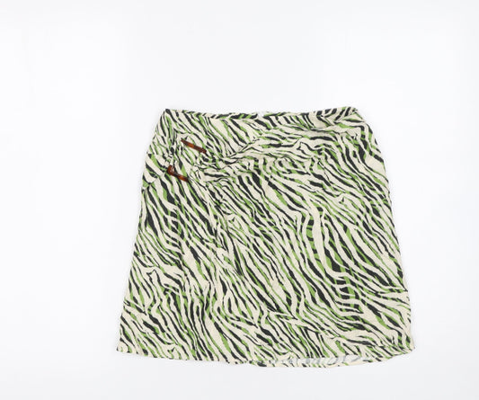 Zara Women’s Multicoloured Animal Print Wrap Skirt Size S