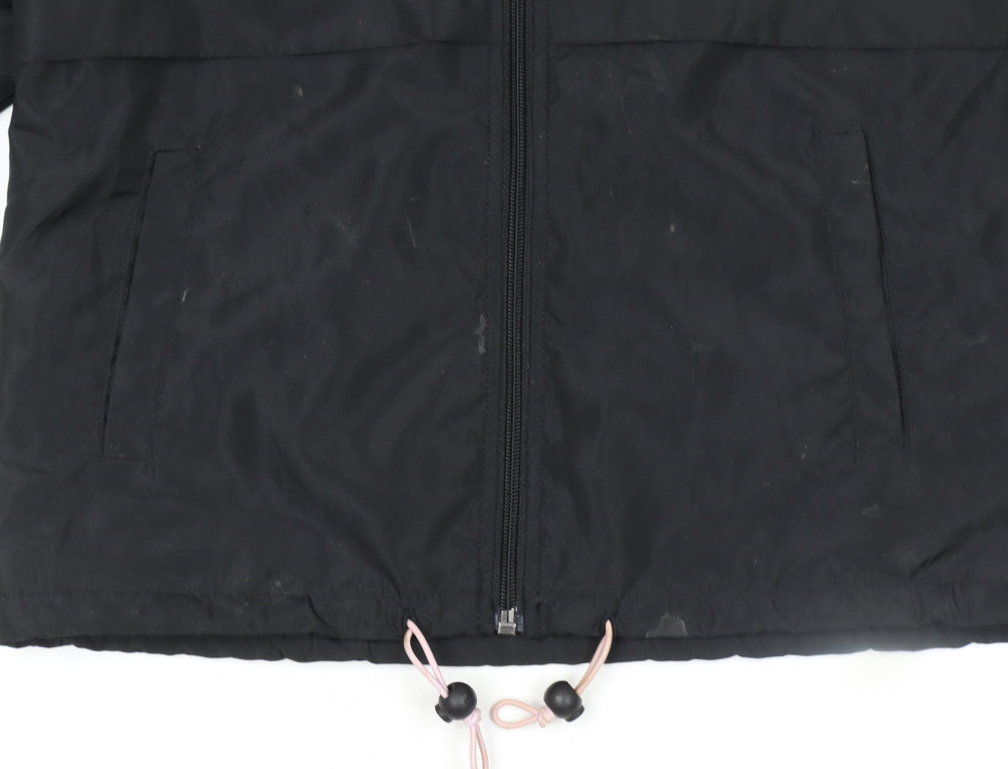 Disney Women’s Black XS Mickey Mouse Hooded Windbreaker Jacket