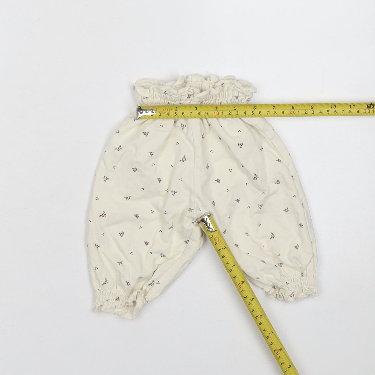 Leigh Tucker Willow Ivory Floral Paperbag Baby Trousers 0-3 Months