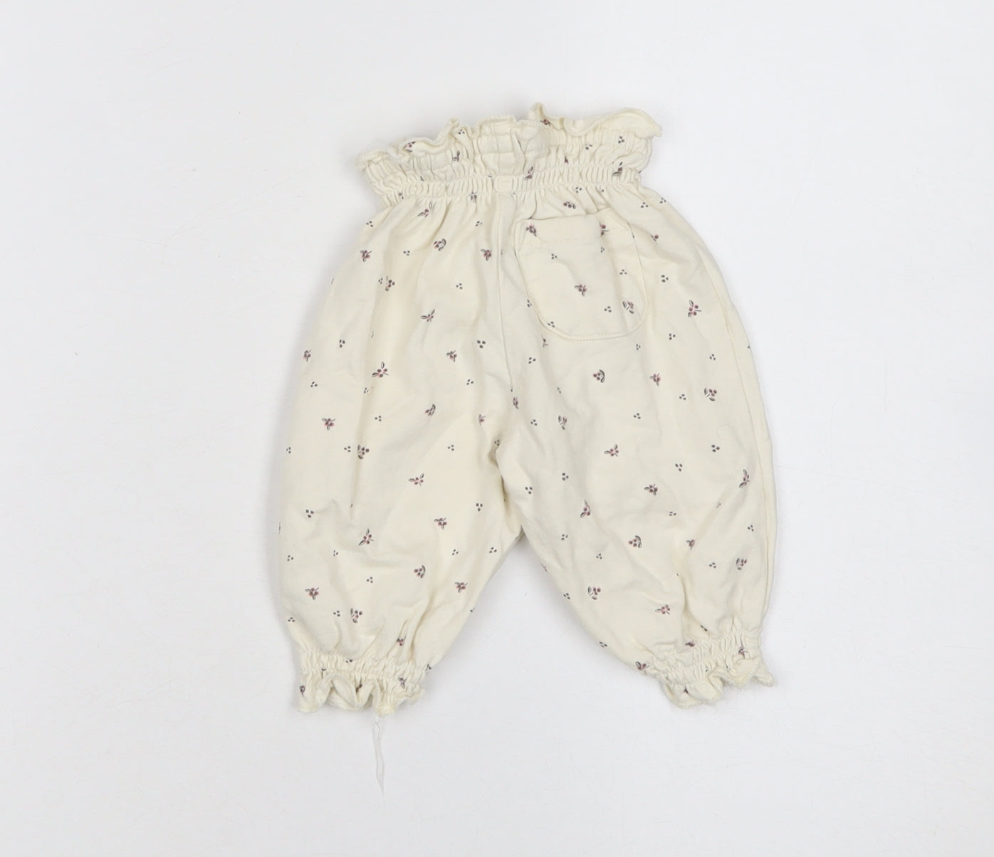 Leigh Tucker Willow Ivory Floral Paperbag Baby Trousers 0-3 Months
