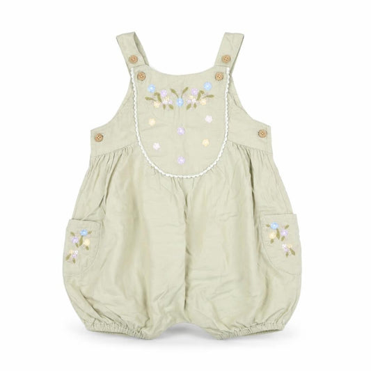 Next Unisex Baby Beige Floral Embroidered Cotton Romper 3-6 Months