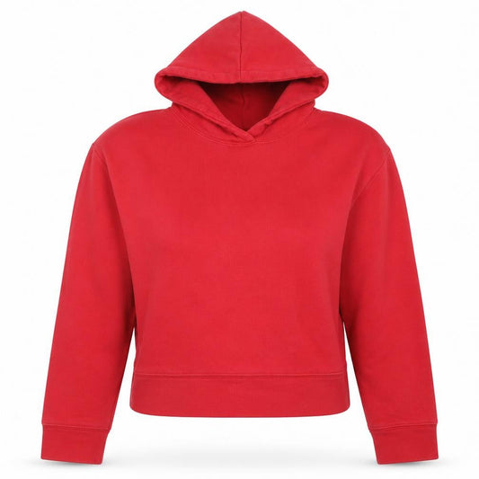 Zara Women Red Pullover Hoodie Basic Cotton Blend Size M