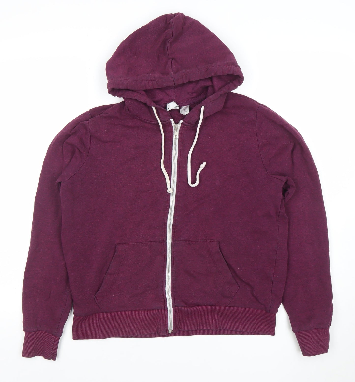 H&M Divided Women’s Purple Full Zip Hoodie Size 12 Cotton Blend