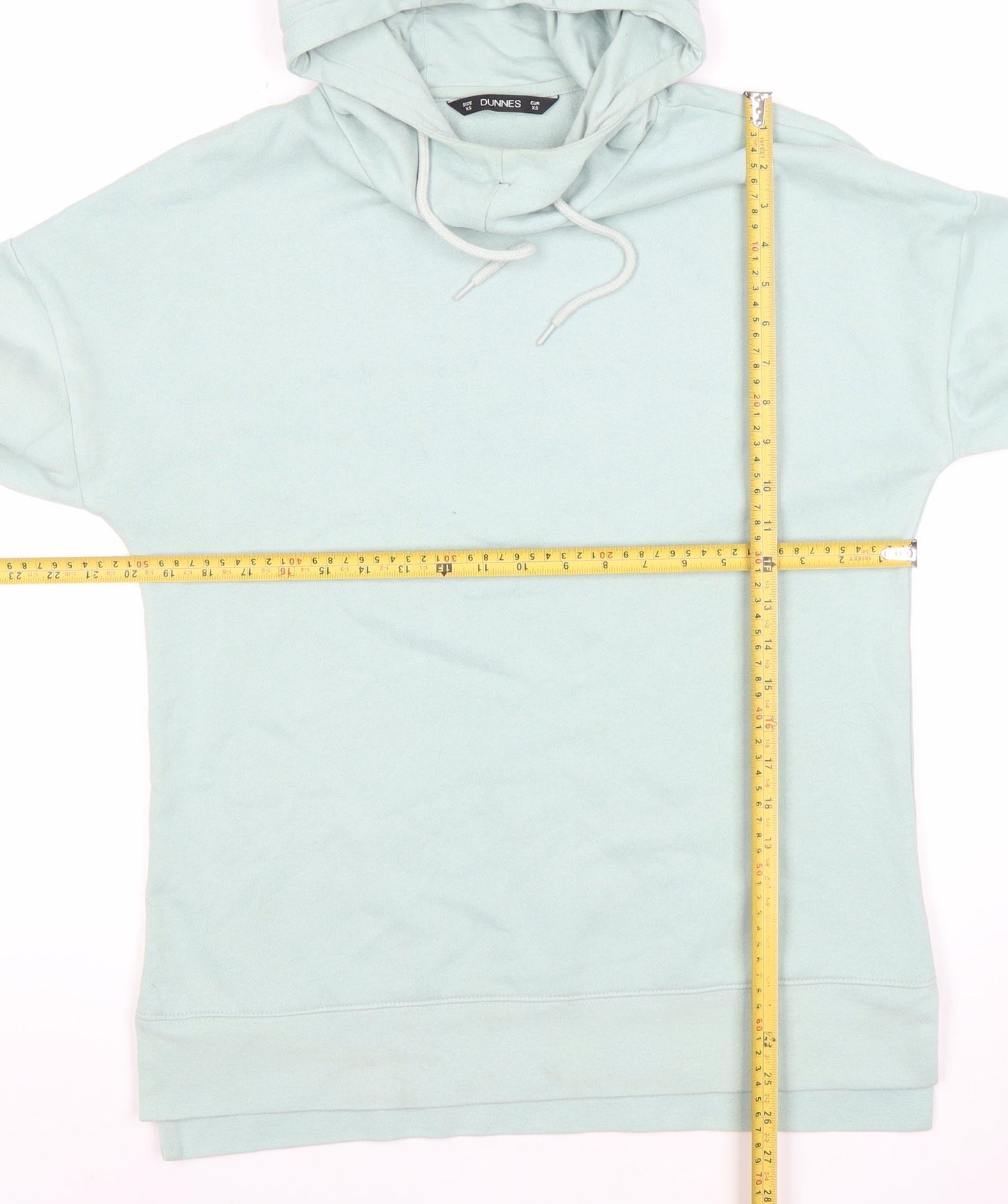 Dunnes Women’s Light Blue XS Pullover Hoodie 65% Polyester 35% Cotton