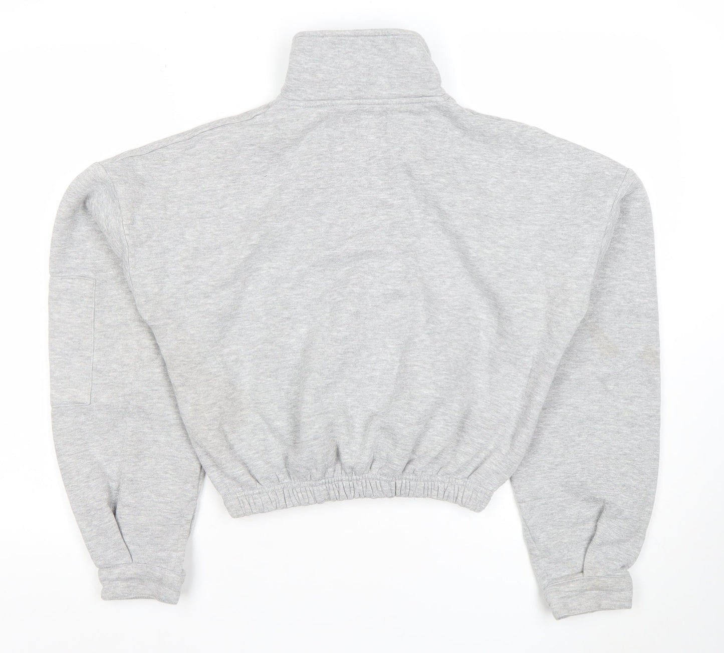 PrettyLittleThing Women Grey 1/2 Zip Pullover Sweatshirt Size S