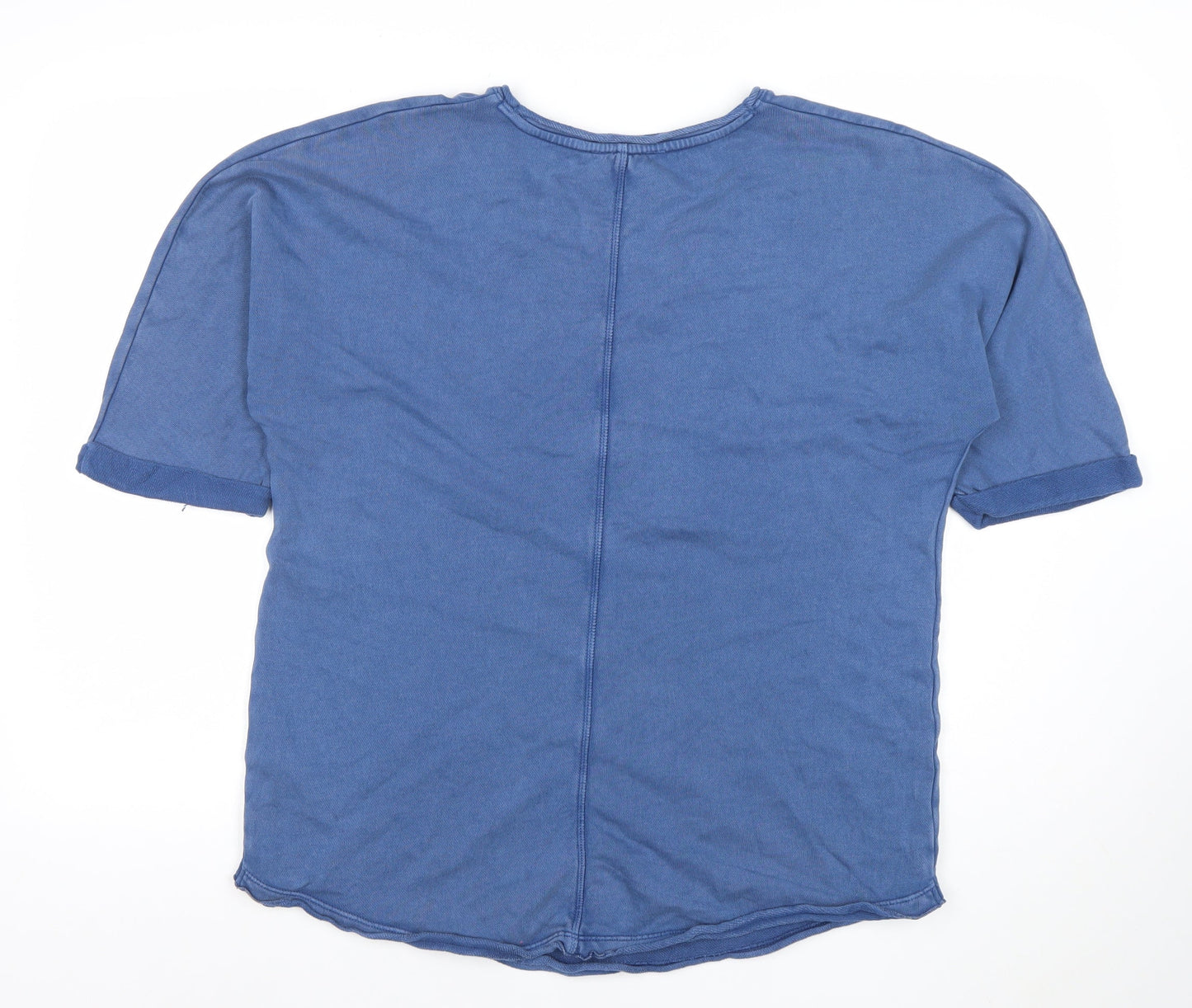 Marks and Spencer Per Una Blue Cotton Women’s Size 12 Short Sleeve T-Shirt