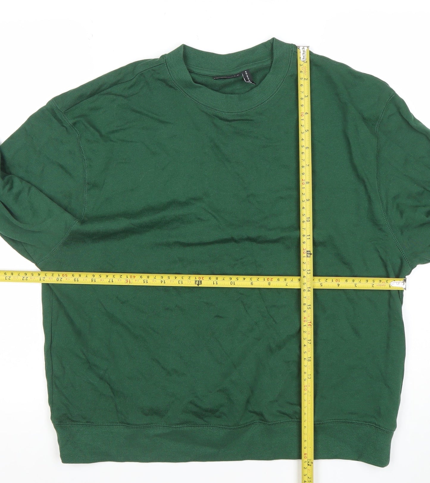 ASOS DESIGN Men's Green Crew Neck Pullover Sweatshirt M