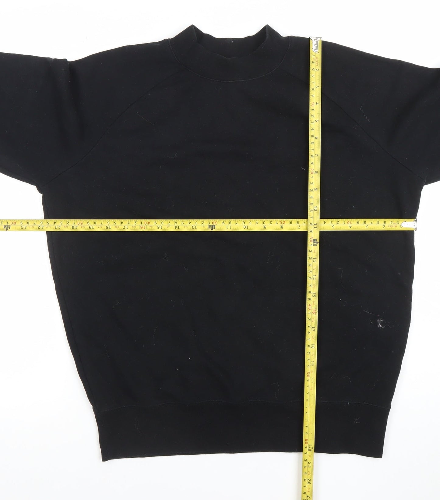 Topman Men's Black XS Pullover Cotton Blend Sweatshirt