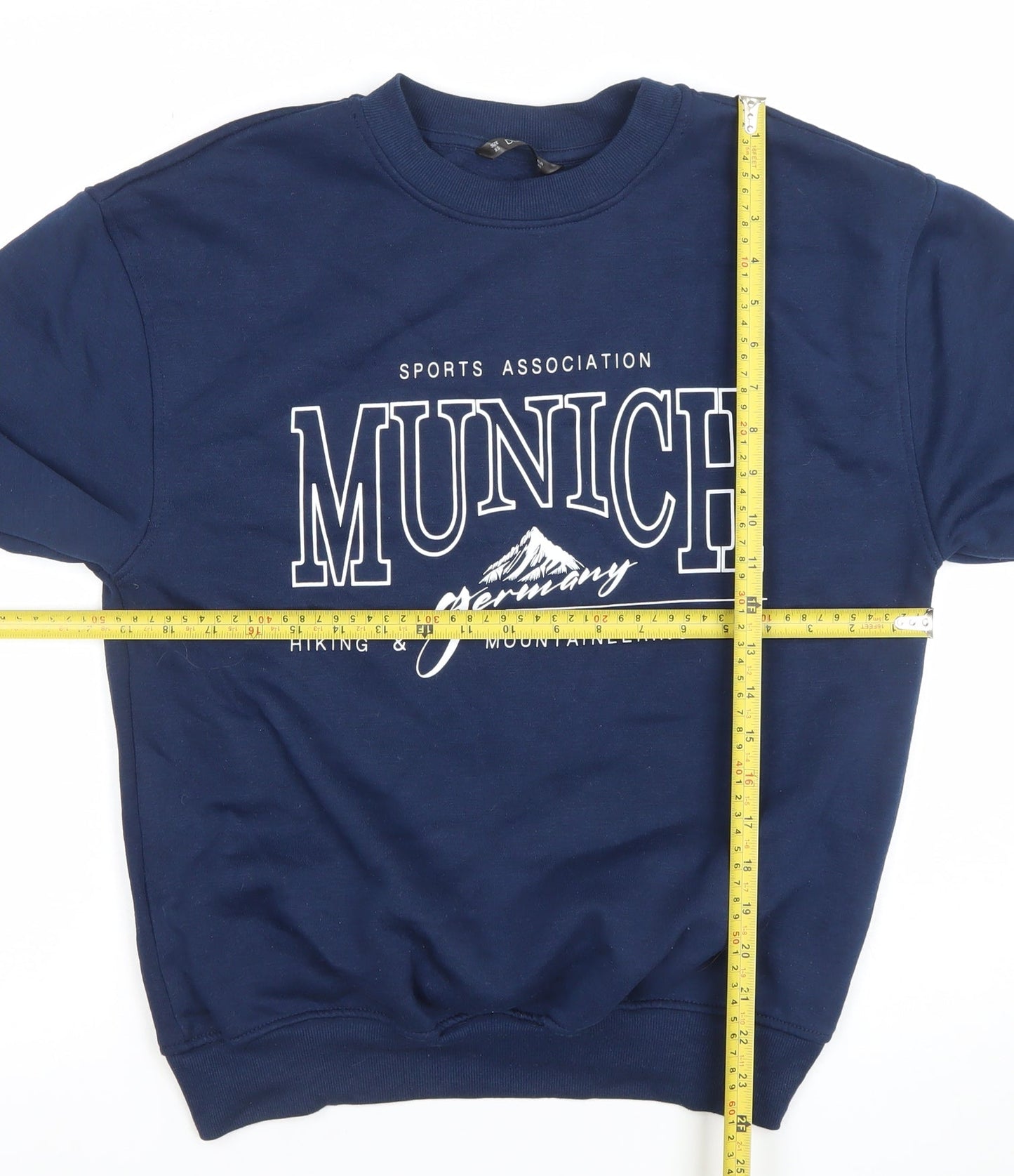 Dunnes Women Navy Munich Graphic Crew Neck Sweatshirt XS