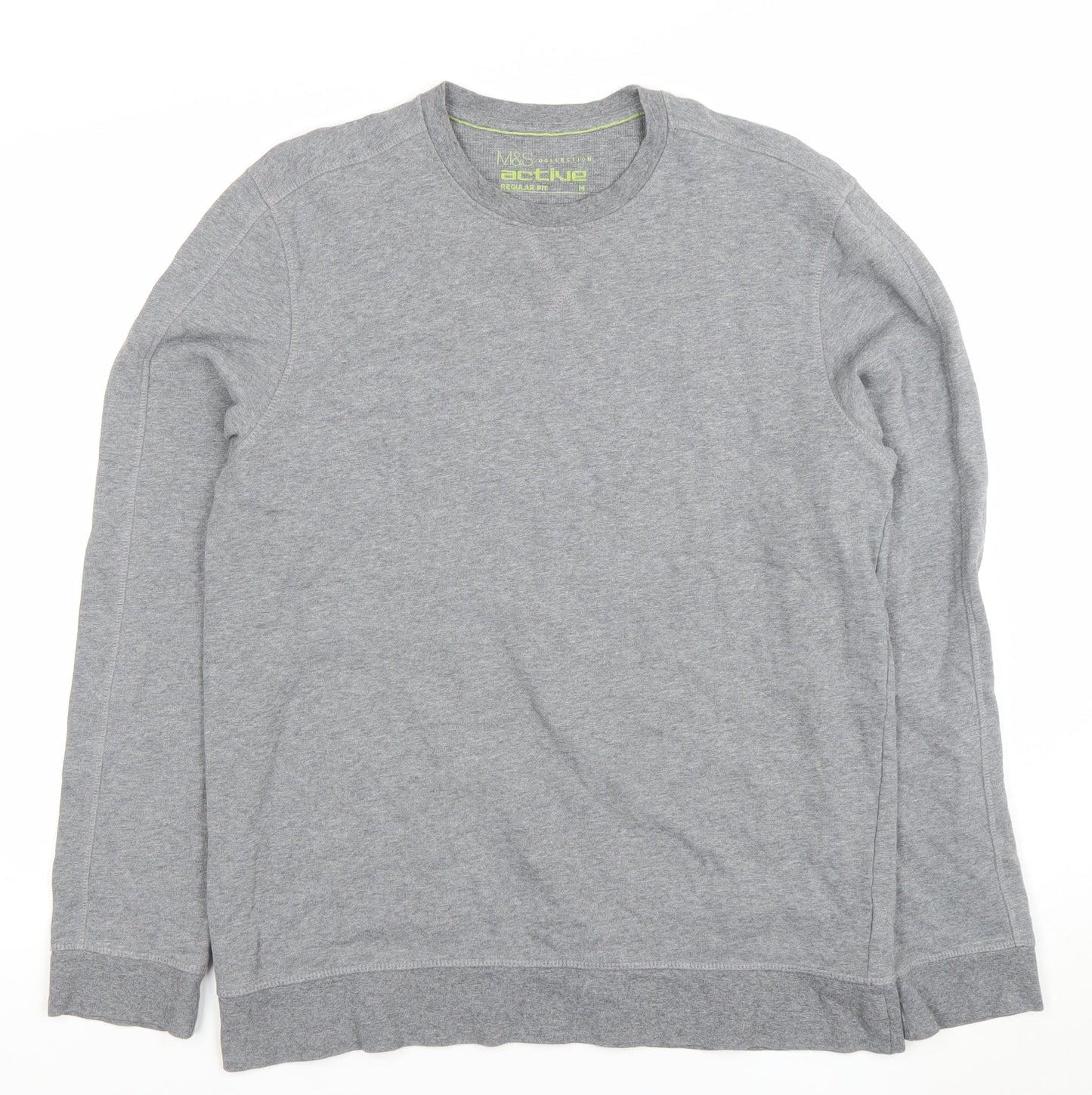Marks and Spencer Men's Grey Medium Crew Neck Sweatshirt