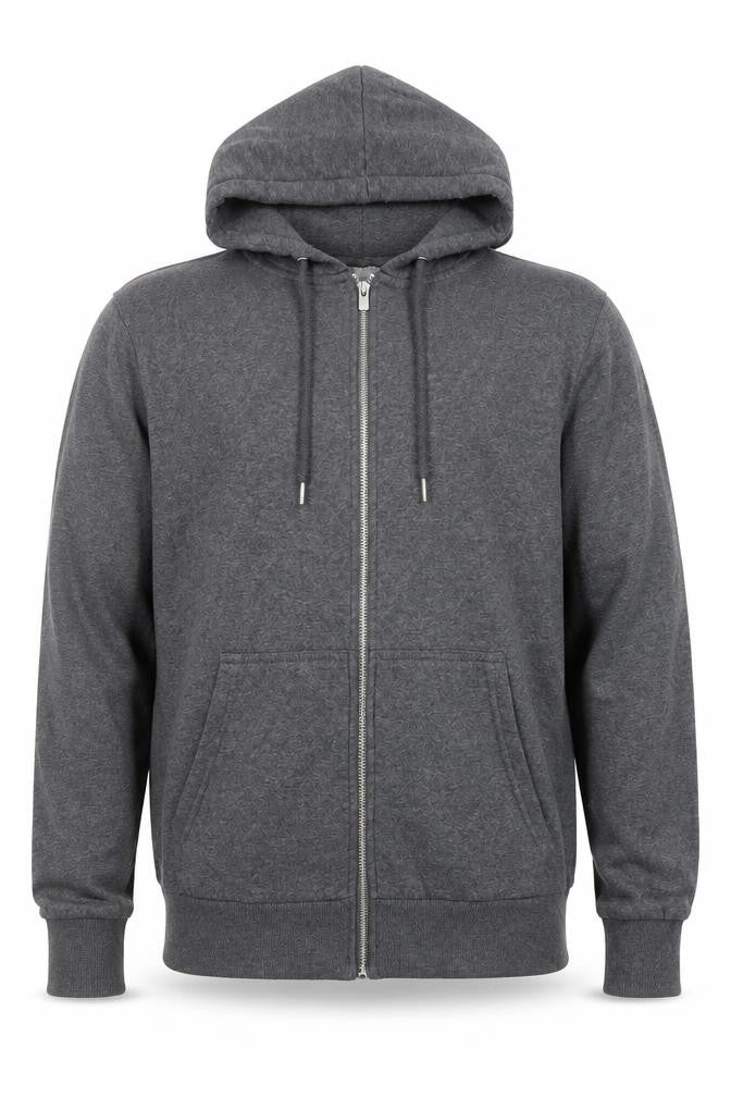 Dunnes Men’s Grey Full Zip Hoodie Medium Regular Fit