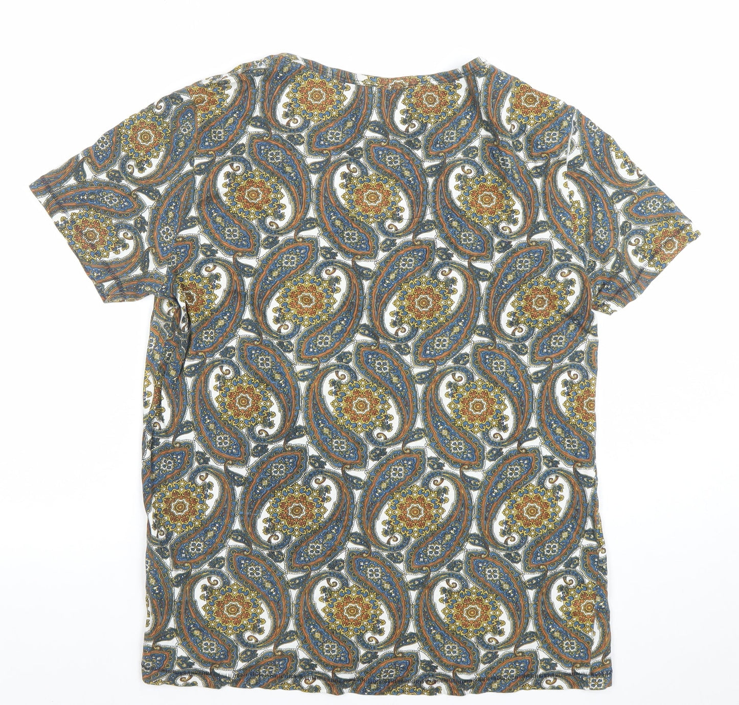 Calliope Womens Multicoloured Paisley Viscose Henley T-Shirt M
