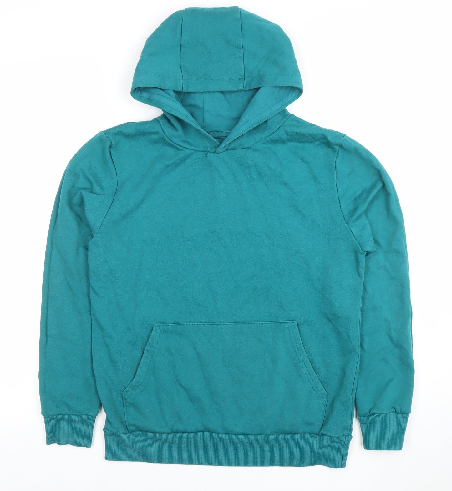 Dunnes Stores Boys Teal Pullover Hoodie 3-4 Years Cotton Blend